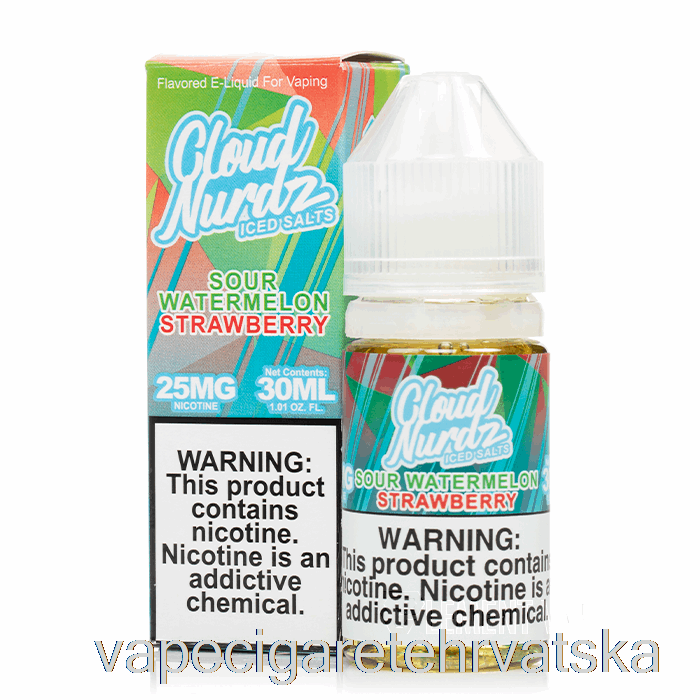 Vape Hrvatska Ice Sour Lubenica Jagoda - Oblak Nurdz Soli - 30ml 50mg